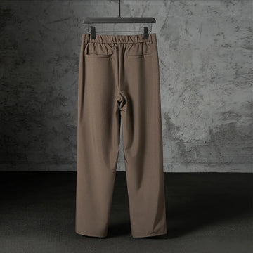 New Japanese Retro Male Suit Pants Light Luxury Straight Draped Button-down Business Casual Pants Premium Slim Elegant Trousers